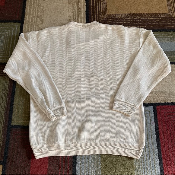 Vintage Chaps Ralph Lauren Knit Hand Framed Crewneck Sweater Men's Size XL - Picture 4 of 7